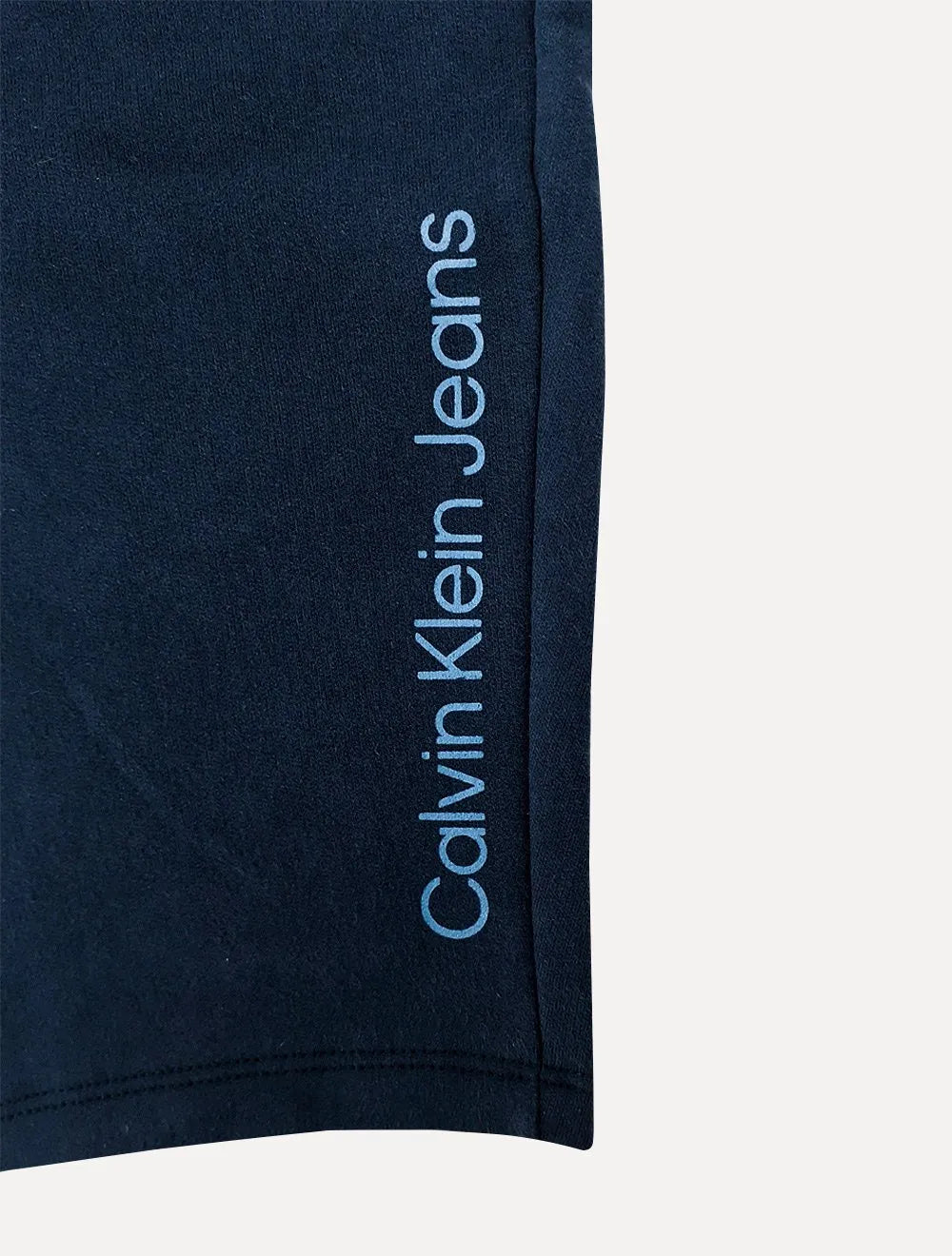 Bermuda Calvin Klein Jeans Masculina Moletom Side New Logo Azul Marinho