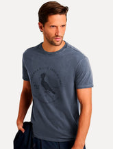 Camiseta Reserva Masculina Carimbo Gaze Stoned Marinho