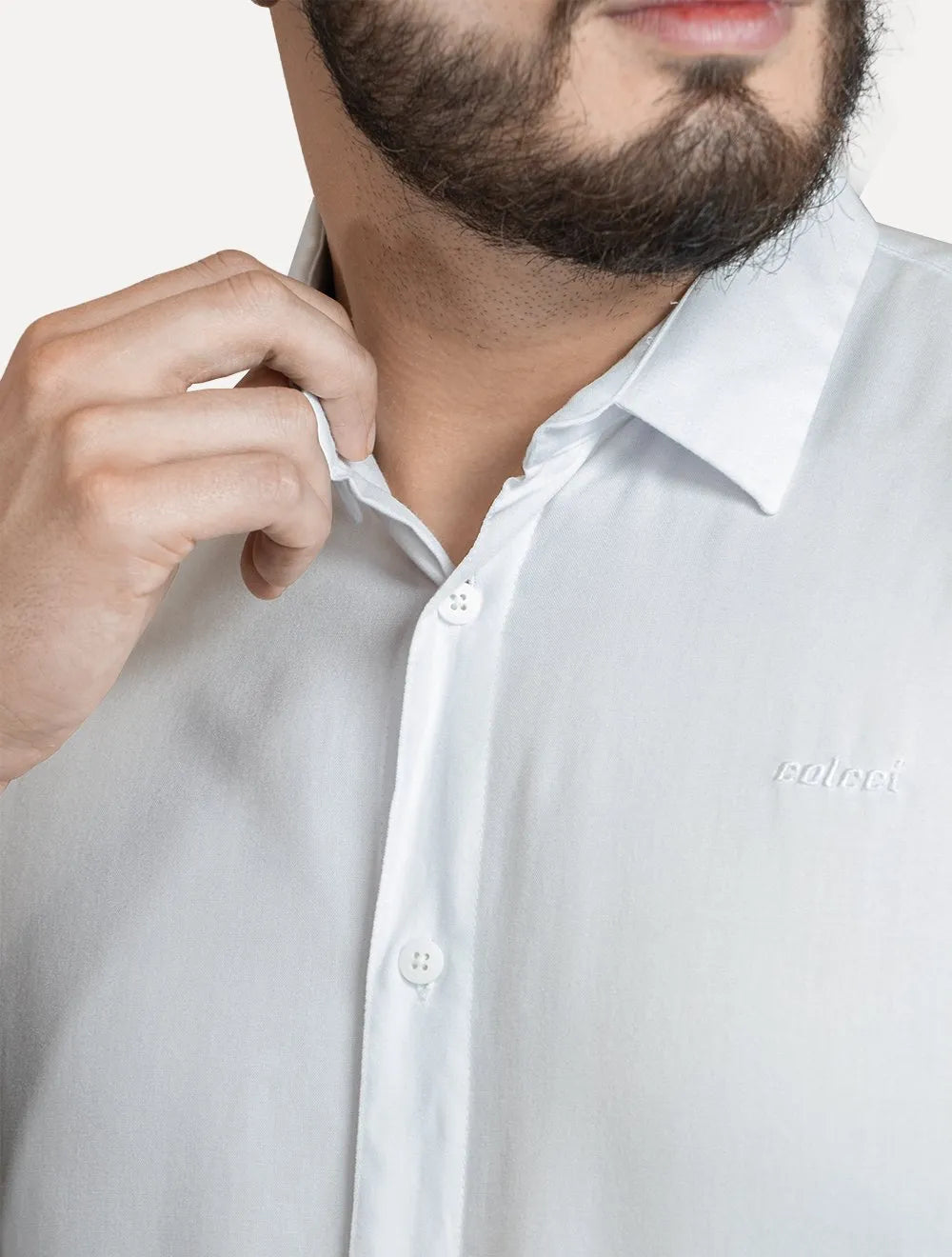 Camisa Colcci Masculina Manga Curta Relax Branca