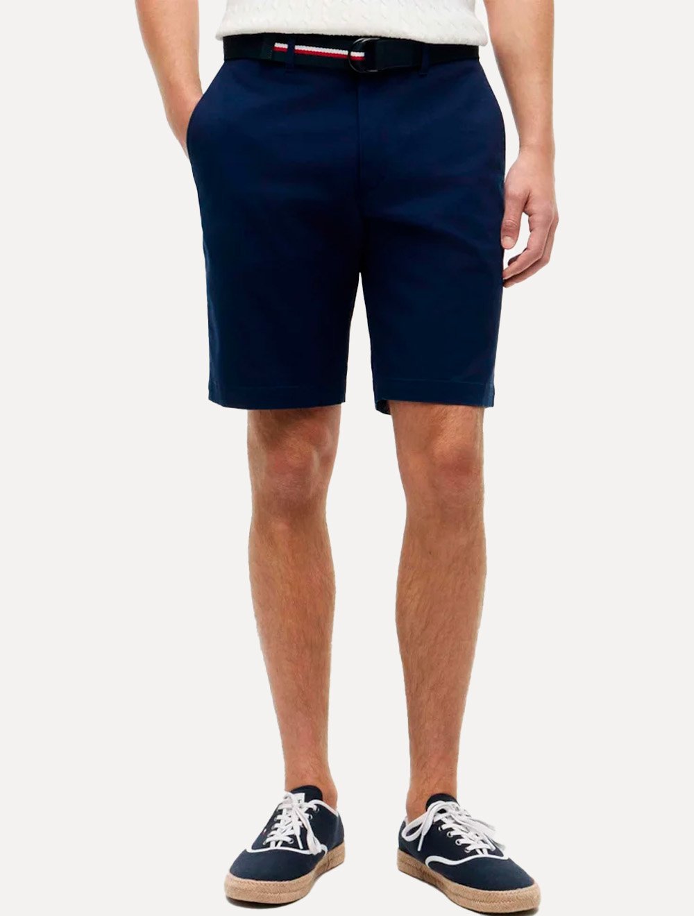 Bermuda Tommy Hilfiger Masculina de Sarja Denton Azul Marinho