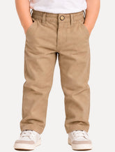 Calça Reserva Infantil Linho Mini Casual Marrom Claro