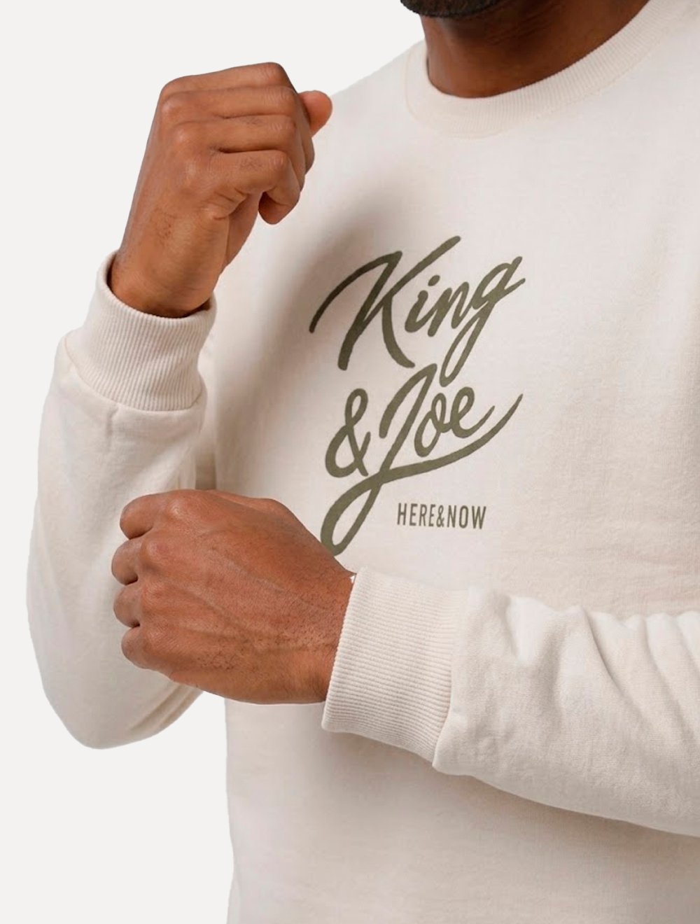 Blusão King & Joe Masculino Moletom Crewneck Signature Areia