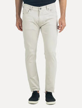 Calça King & Joe Sarja Masculina Slim Grey Tag Areia