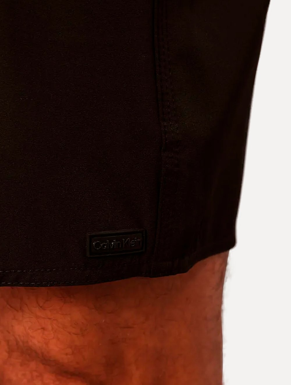 Short Calvin Klein Swimwear Elástico Liso Logo Lateral Preta