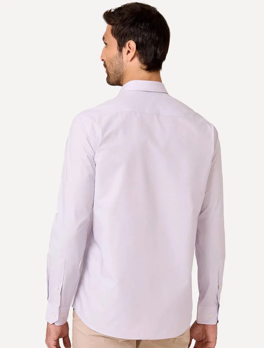 Camisa Dudalina Masculina Slim Tricoline Lisa Lilás