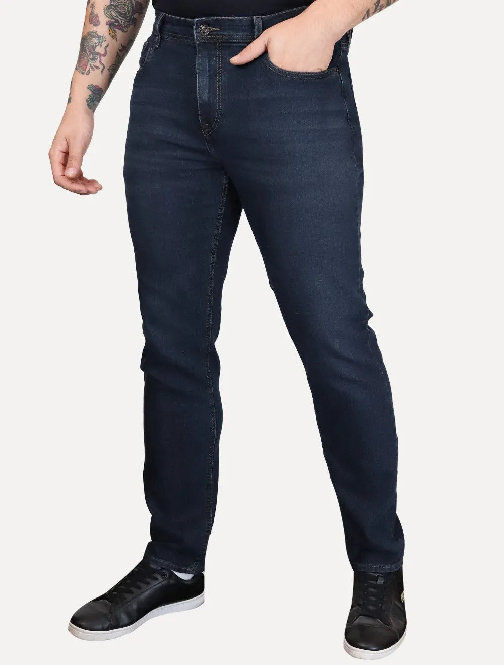 Calça Tommy Hilfiger Masculina Regular Line Straight Denton Azul Marinho