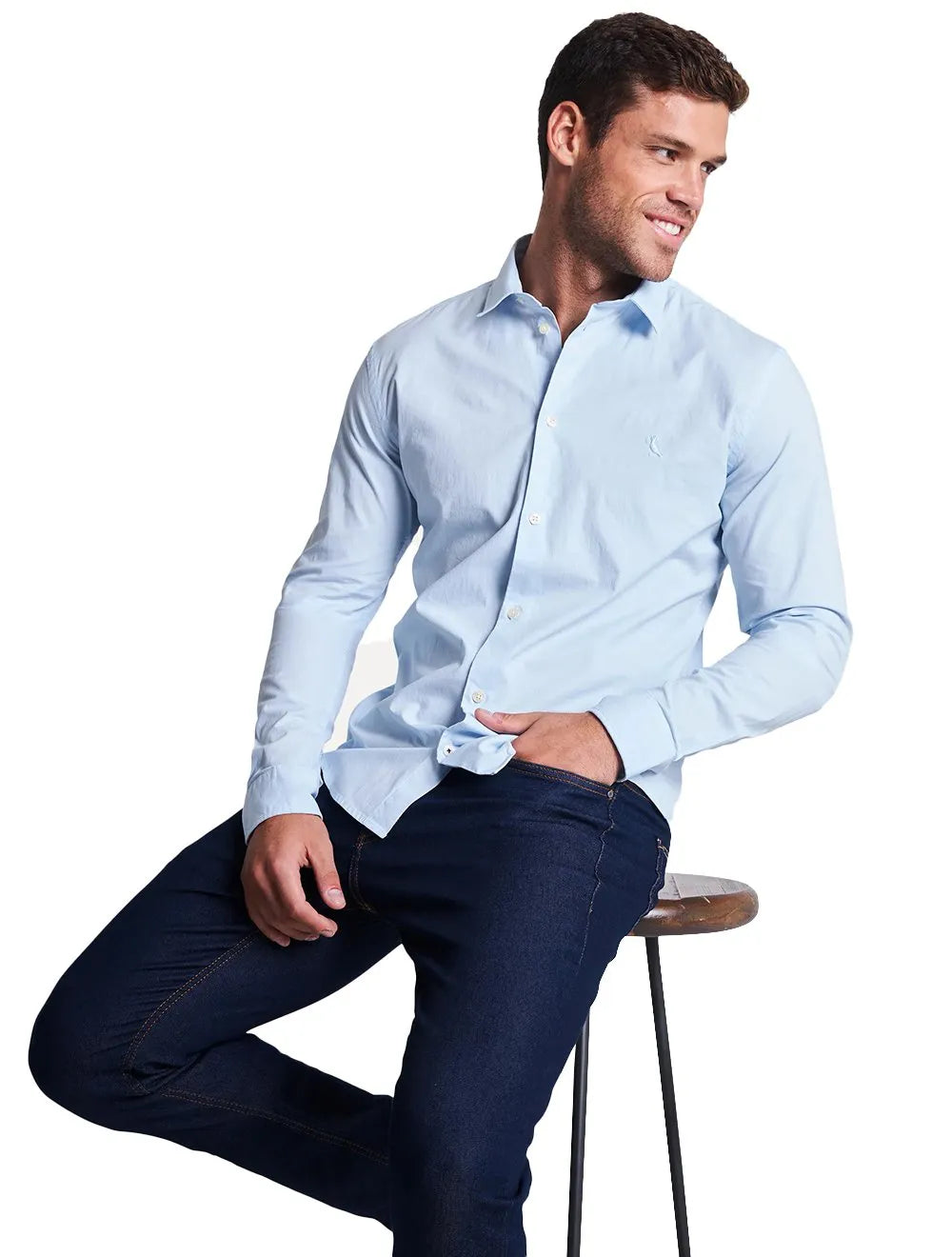 Camisa Reserva Masculina Nova Paraty Azul Celeste