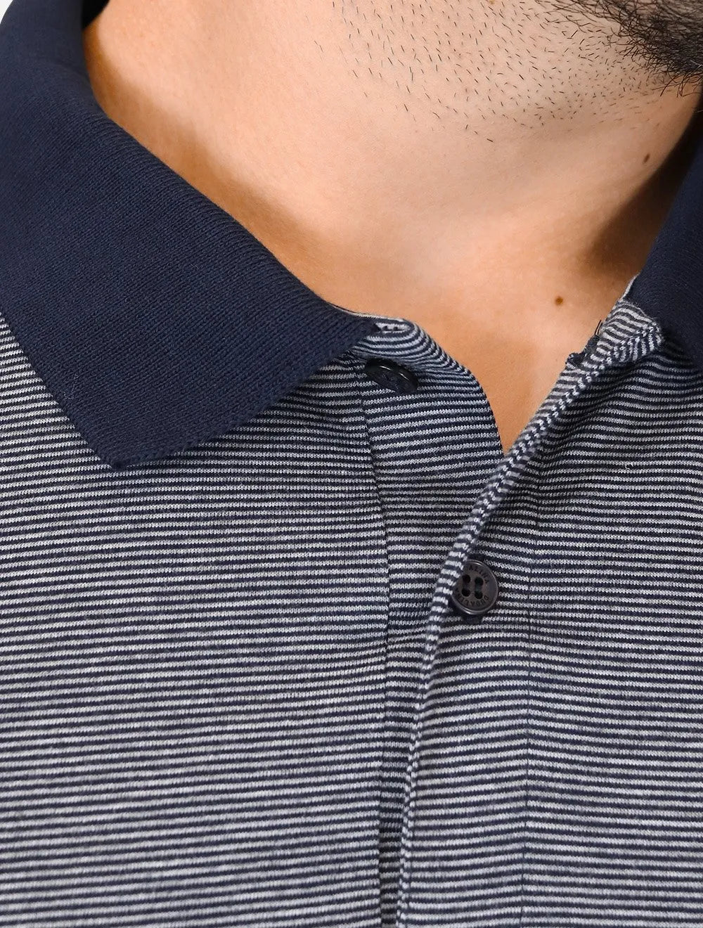 Kit Polo e Camiseta Dudalina Masculina Azul Marinho Listrado e Azul Marinho