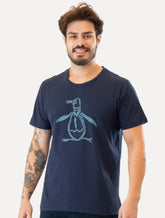 Camiseta Original Penguin Masculina Blue Mascot Logo Azul Marinho