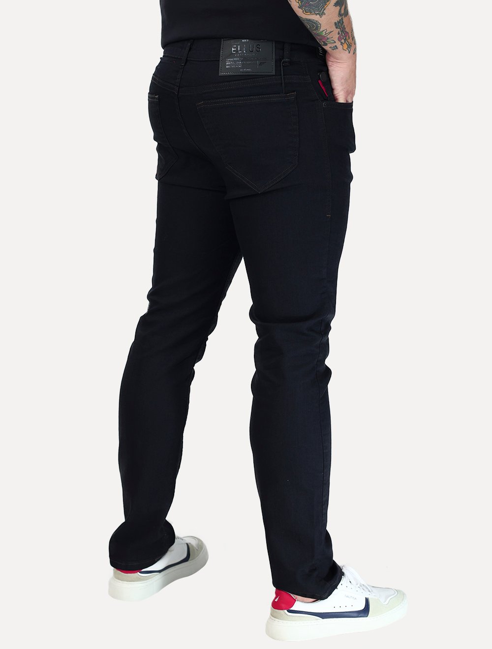 Calça Ellus Jeans Masculina Firt Black Slim 5 Pockets Preta