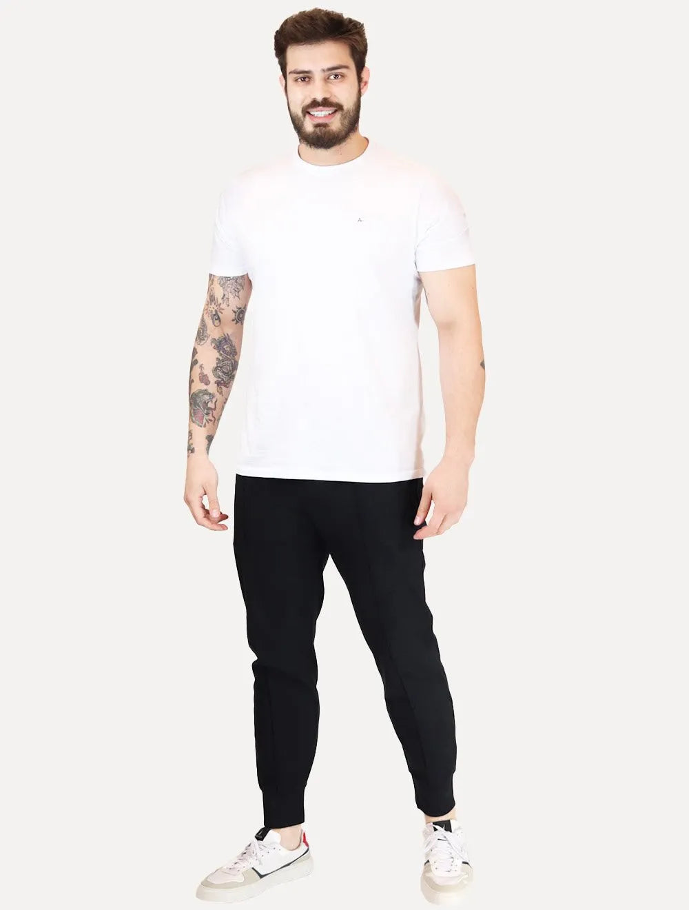 Calça Moletom Empório Armani Masculina Jogger Pocket Zip Azul Marinho