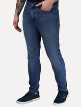 Calça Tommy Hilfiger Jeans Masculina Slim Bleecker Azul Médio