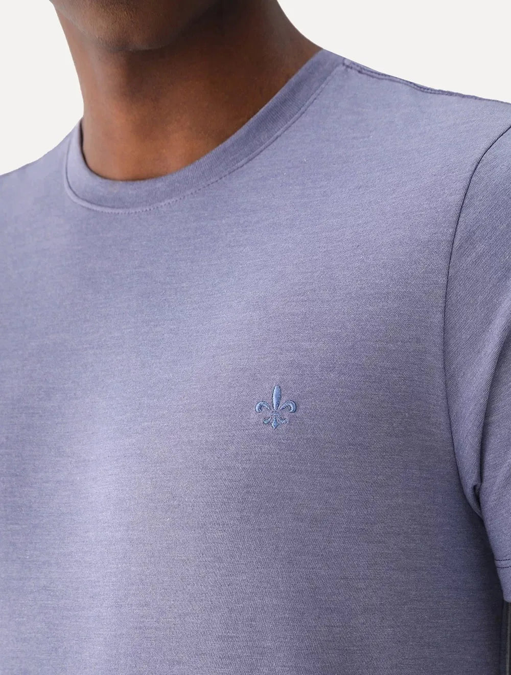 Camiseta Dudalina Masculina Sobretin Melange Azul Mescla