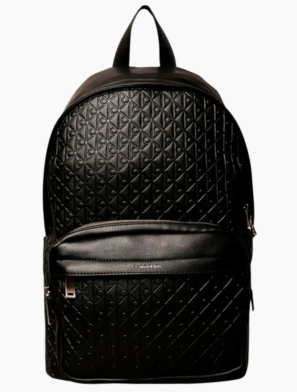 Mochila Calvin Klein Monograma CK Relevo Preta