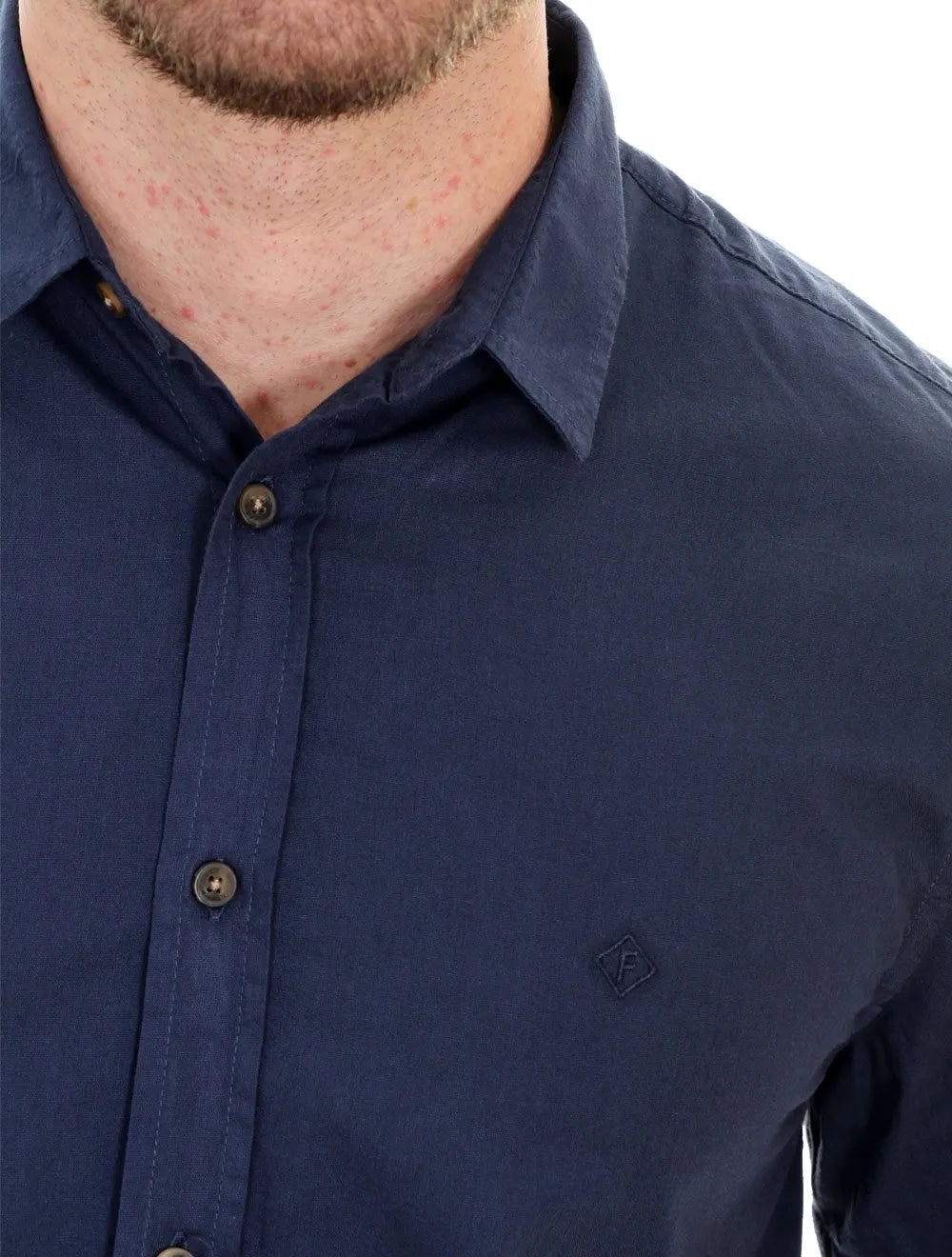 Camisa Forum Masculina Manga Curta Cotton Relax Azul Marinho