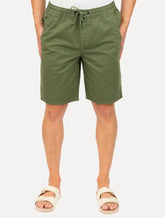 Bermuda Dudalina Masculina Sarja Elástico Algodão Verde Escuro