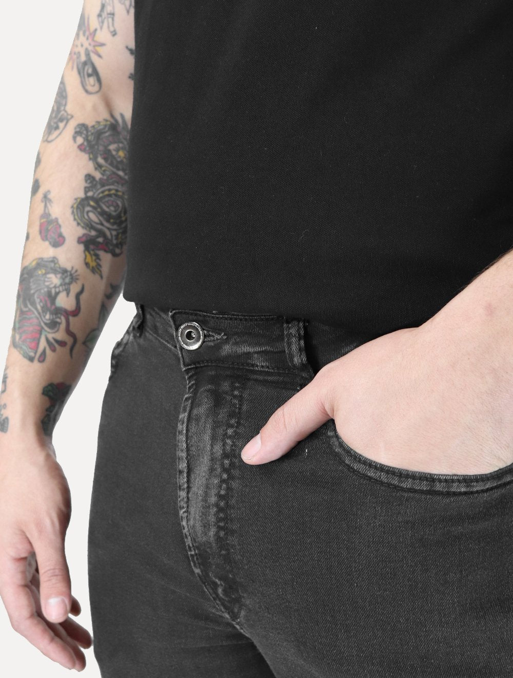 Calça Ellus Jeans Masculina Slim First Black Preto