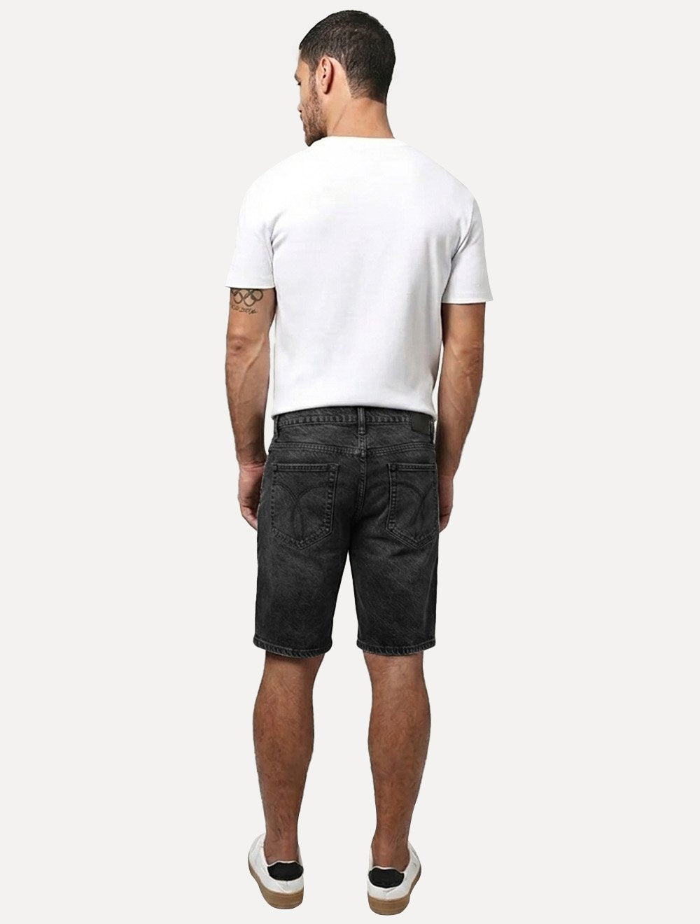 Bermuda Calvin Klein Jeans Masculina 5 Pockets Preta