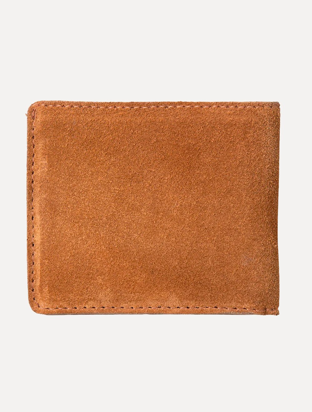 Carteira John John Masculina Couro JJ Suede Marrom Claro