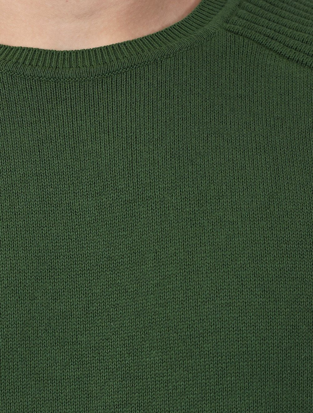 Suéter Dixen Masculino Tricot Nervura Ombro Estonada Verde