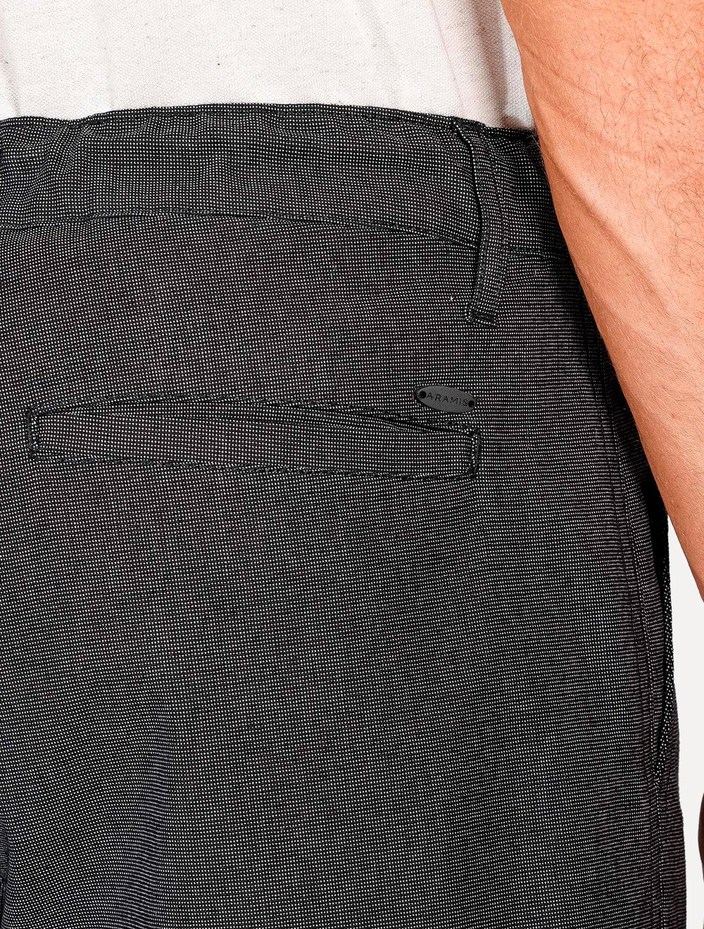 Bermuda Aramis Masculina Chino Cotton Sarja Preto Mescla