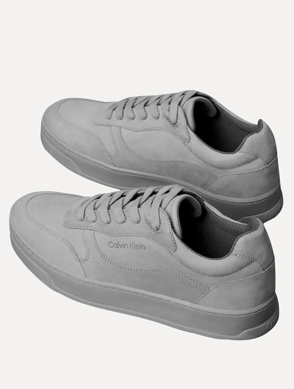 Tênis Calvin Klein Masculino Layers Queima Lateral Nobuck Cinza Médio
