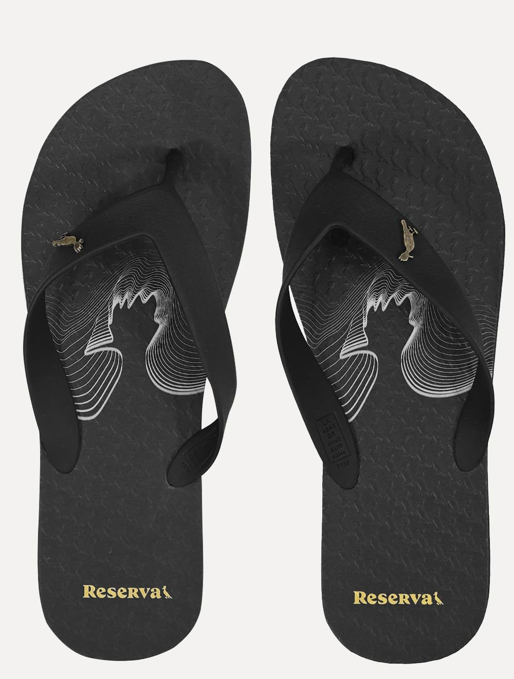 Chinelo Reserva Masculino Pica-Pau Waves Preto