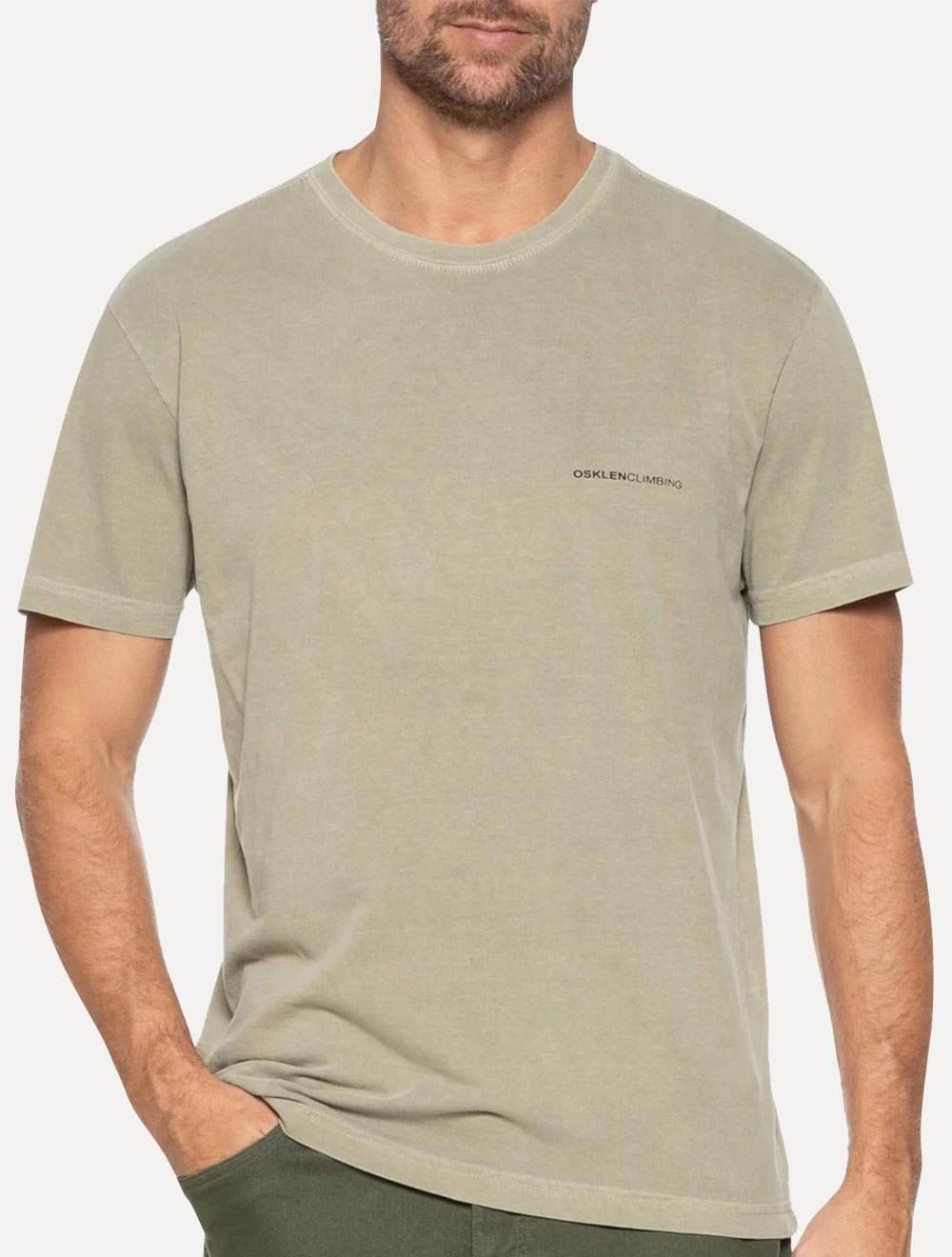 Camiseta Osklen Masculina Regular Stone Climbing Wall Verde