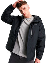 Jaqueta Columbia Masculina Hoodie Oak Harbor Insulated Preta