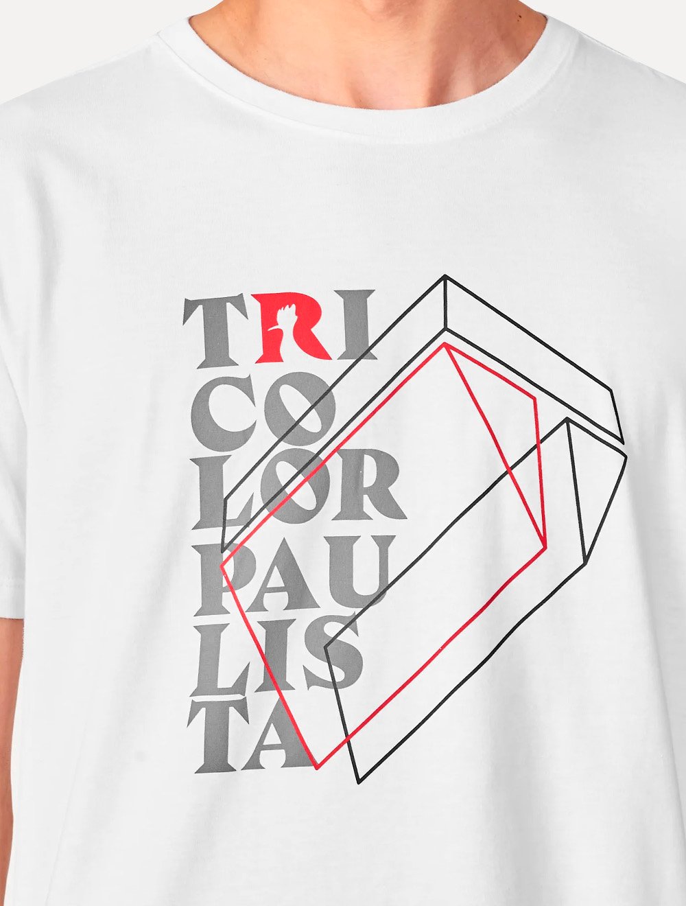 Camiseta Reserva Masculina SPFC 3D Shield Branca