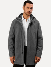 Casaco Calvin Klein Jeans Masculina Lã Alongado Cinza Mescla