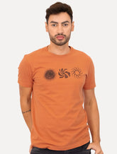 Camiseta Osklen Masculina Slim Vintage Magic Sun Laranja