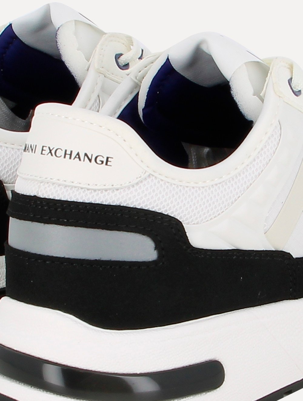 Tênis Armani Exchange Masculino Sneaker AX Maxi Logo Off White/Black