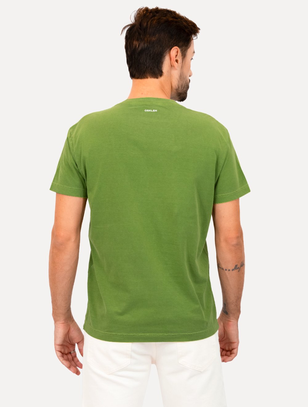 Camiseta Osklen Masculina Regular Stone Rio Postcard Verde
