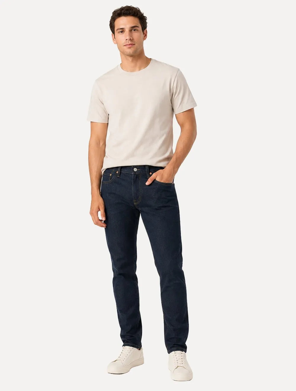 Calça Levis Jeans 511 Slim Stretch Dark Raw Azul Escura
