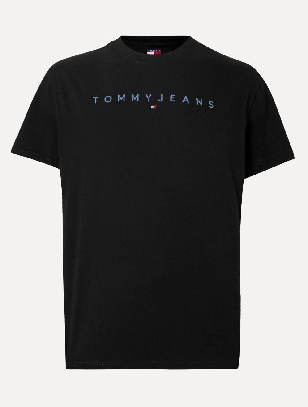 Camiseta Tommy Jeans Masculina Core Linear Blue Logo Preta