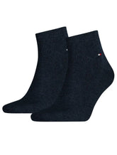 Meia Tommy Hilfiger TH Men Quarter Azul Marinho Kit 2 Pares
