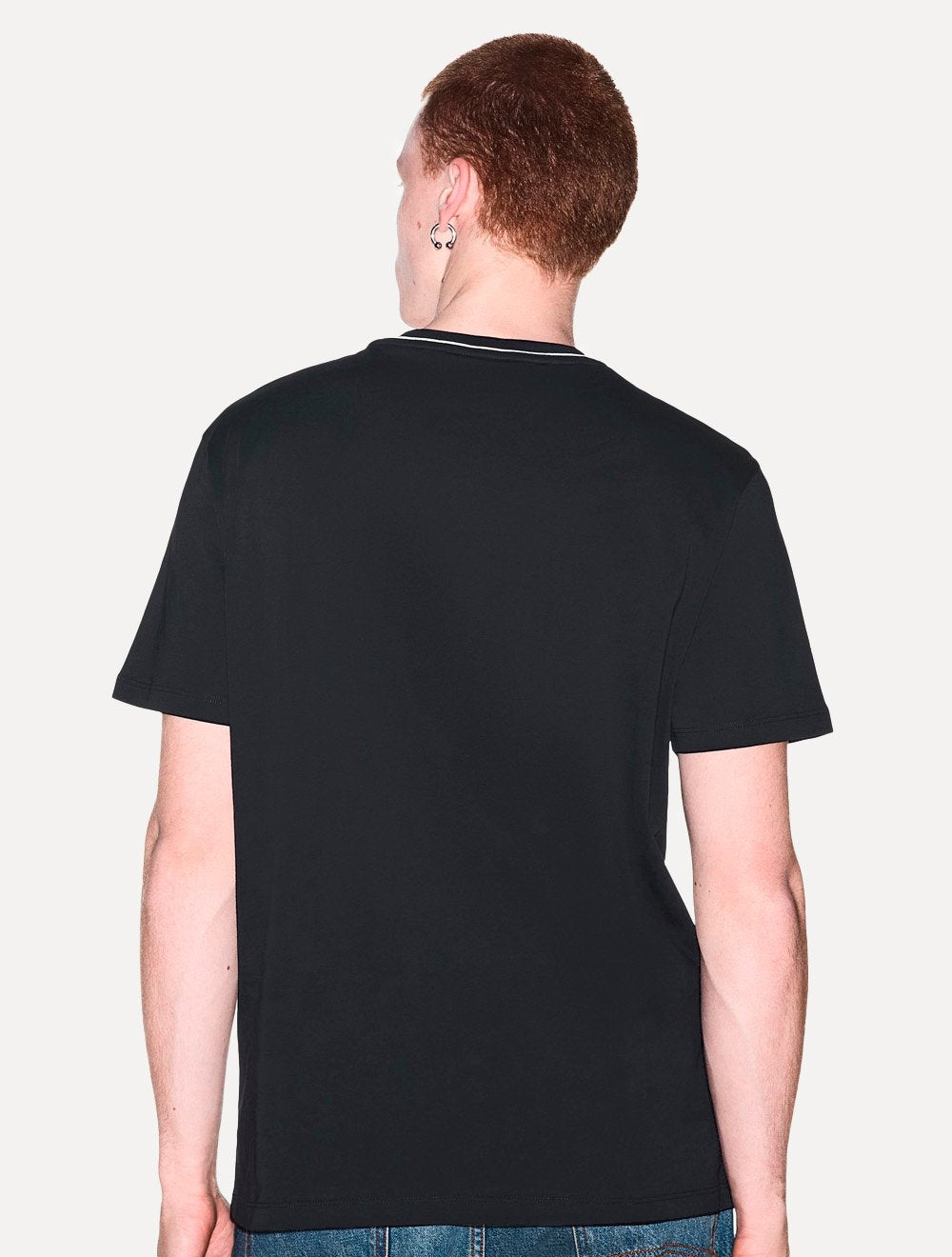 Camiseta Armani Exchange Masculina Regular Fit Patch Shield Logo Azul Marinho