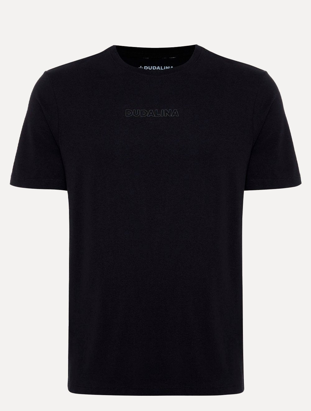 Camiseta Dudalina Masculina Regular Rubber Center Preta