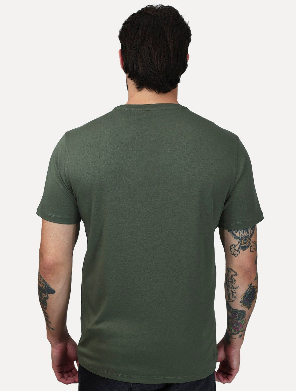 Camiseta Aramis Masculina Basic Lisa Mono Liquid Cotton Verde Militar