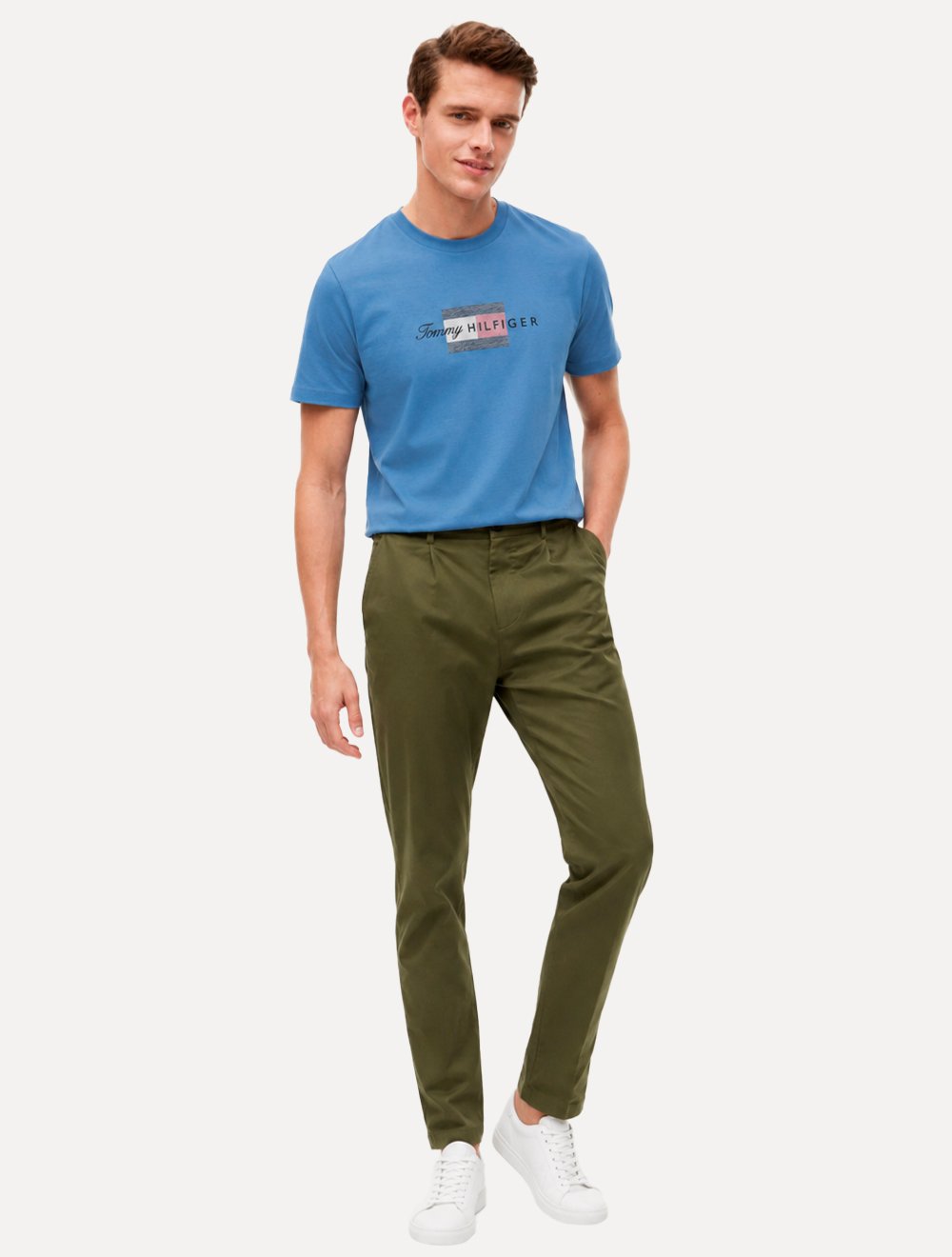 Camiseta Tommy Hilfiger Masculina Brand Love Big Graphic Azul