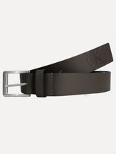 Cinto Calvin Klein Masculino Couro Queima CK Marrom Café