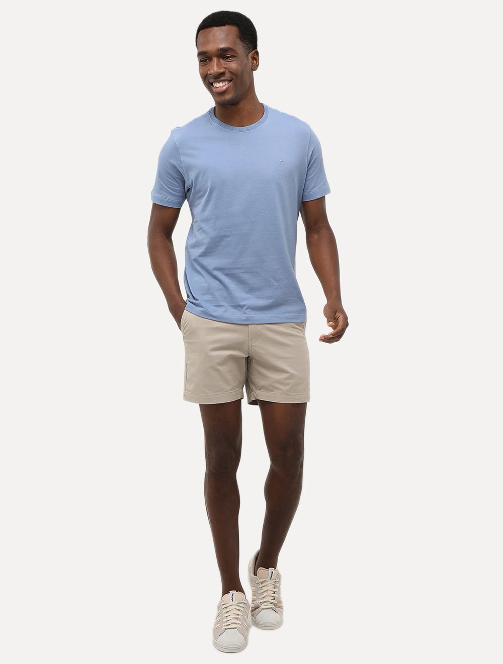 Camiseta Aramis Masculina Basic Lisa Azul Celeste