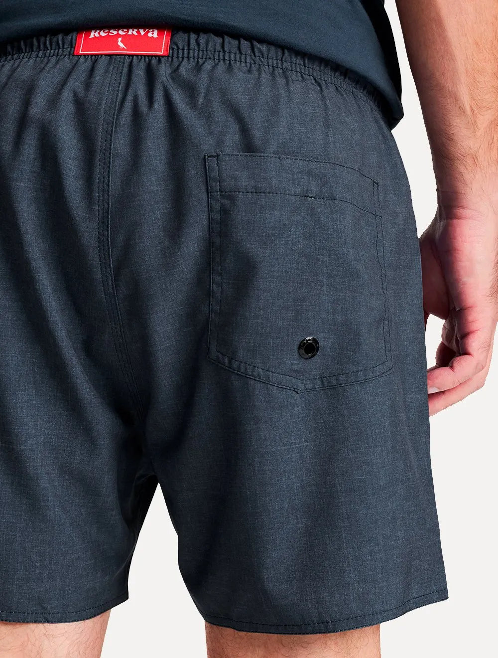 Short Reserva Masculino D'Água Beachwear Texture Azul Marinho Mescla