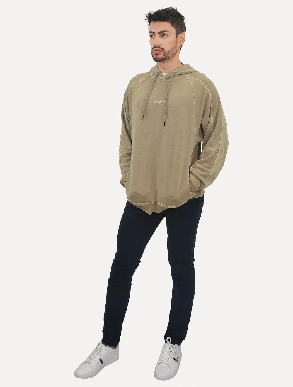 Moletom John John Masculino Regular Hoodie Riviera Stoned Cáqui