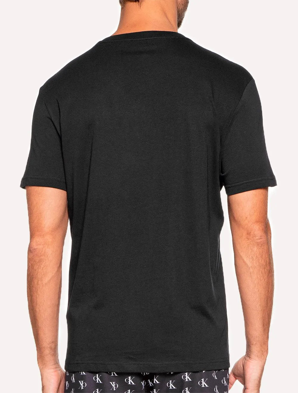 Camisetas Calvin Klein Underwear Masculinas V-Neck Pretas Pack 2UN