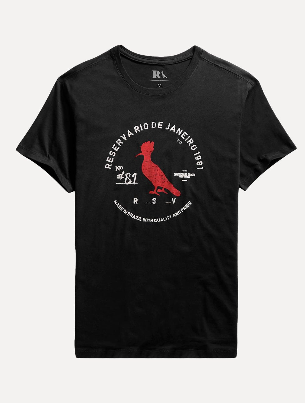 Camiseta Reserva Masculina Carimbo Gaze Color Preta