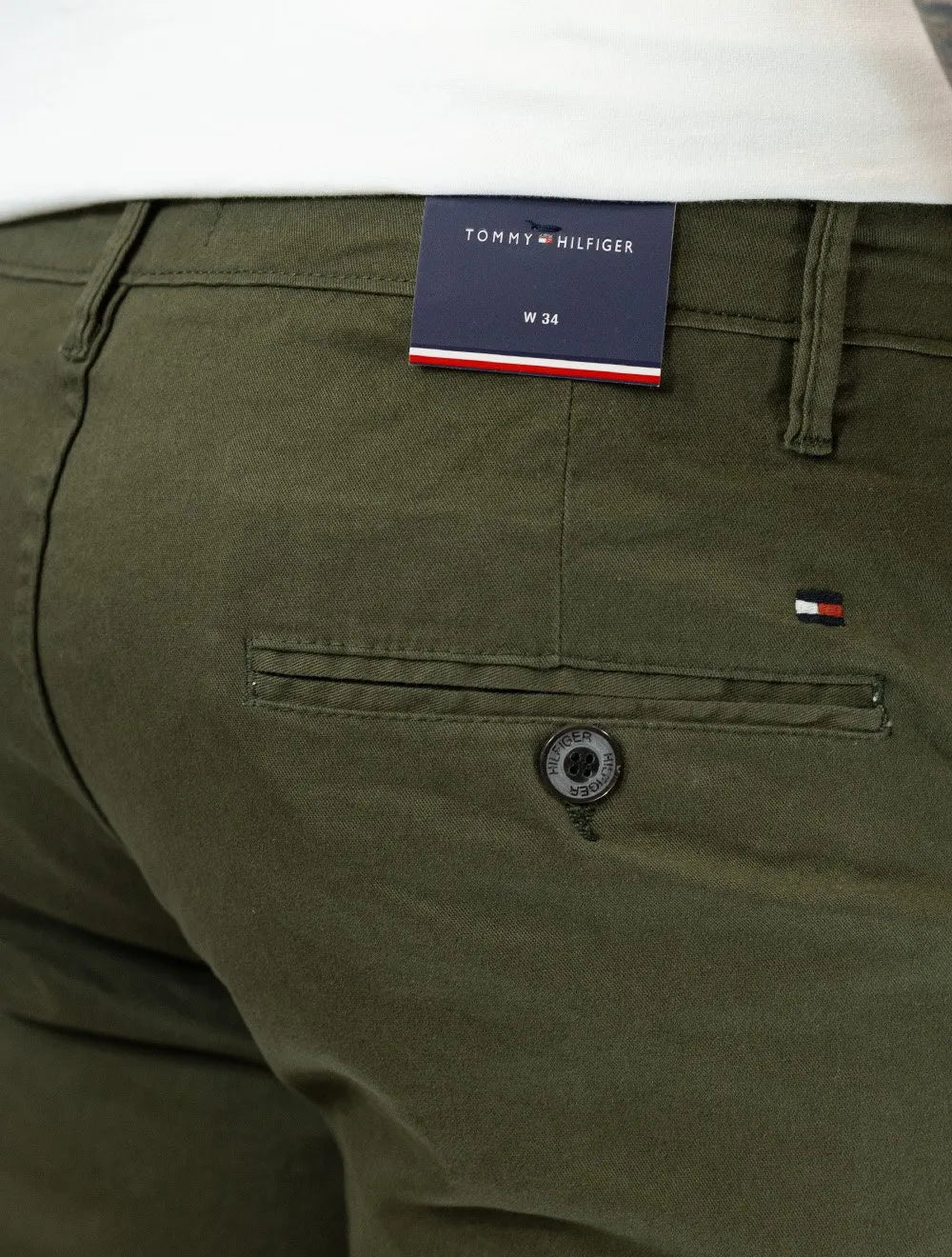Bermuda Tommy Hilfiger Masculina Sarja Brooklyn 9in Verde Militar