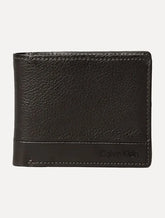 Carteira Calvin Klein Couro Horizontal Logo Floater Recorte Marrom