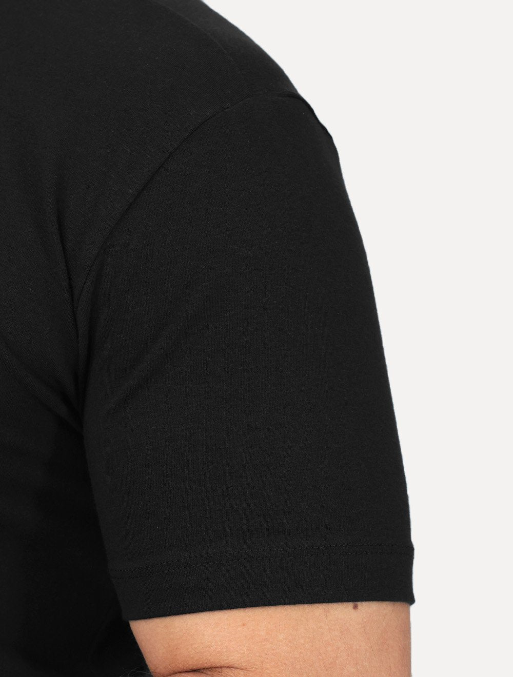 Camiseta K&J Black Cotton Flex Slim Preto